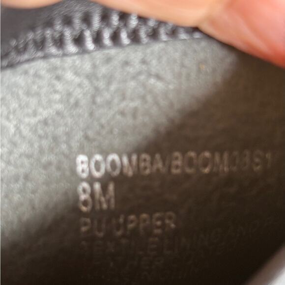 Steve Madden Boots Wm 8 M Boomba Black Faux Leather Sock Platform Chunky - Picture 7 of 8